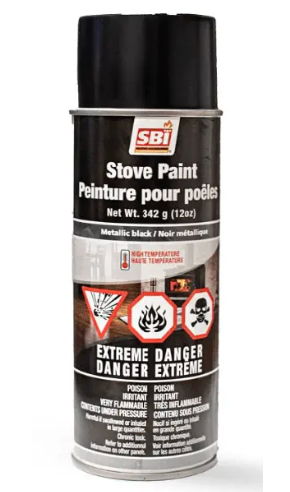 Metallic Black Stove Paint - 342 G (12OZ) Aerosol AC05959