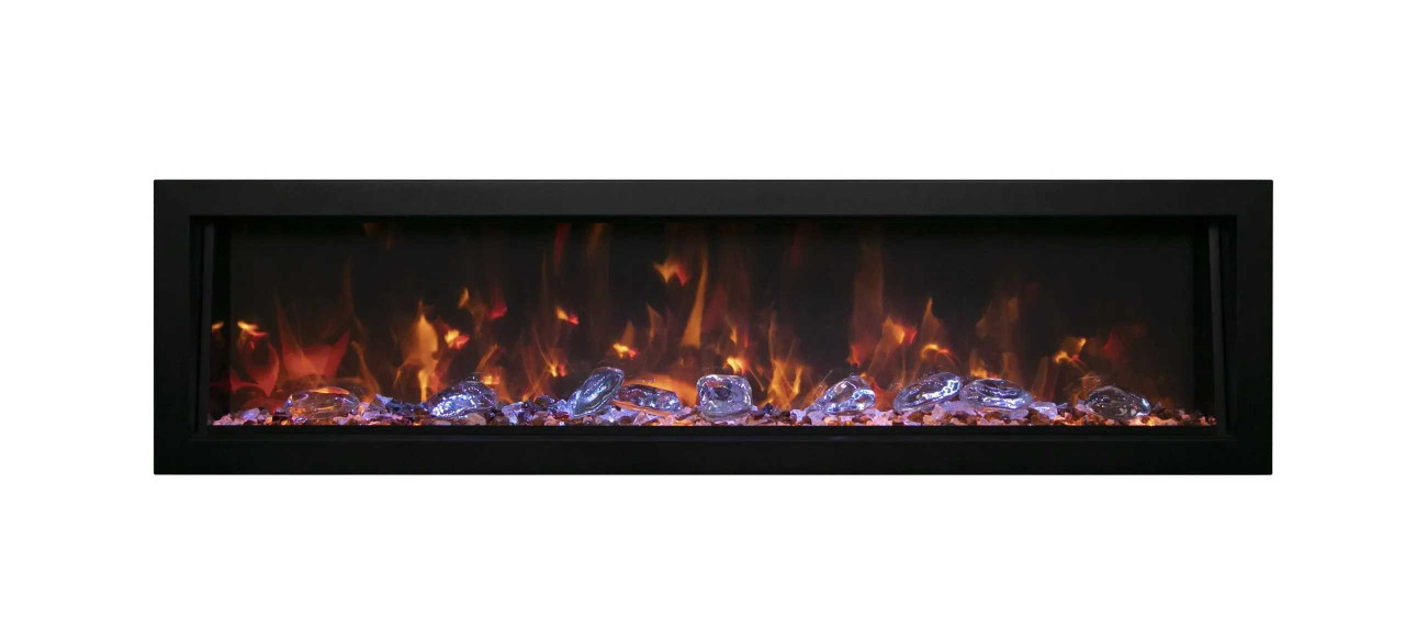 Amantii 88" Panorama Deep Linear Electric Fireplace BI-88-DEEP-OD