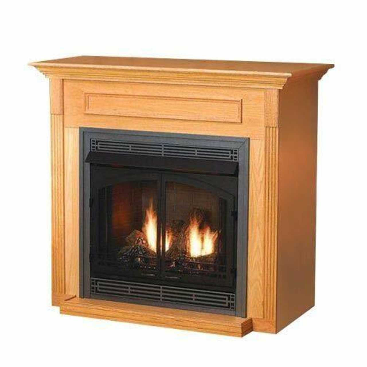 Empire Hearth Oak Standard Cabinet with Base (Fits 42" Fireplace) EMBF4SO