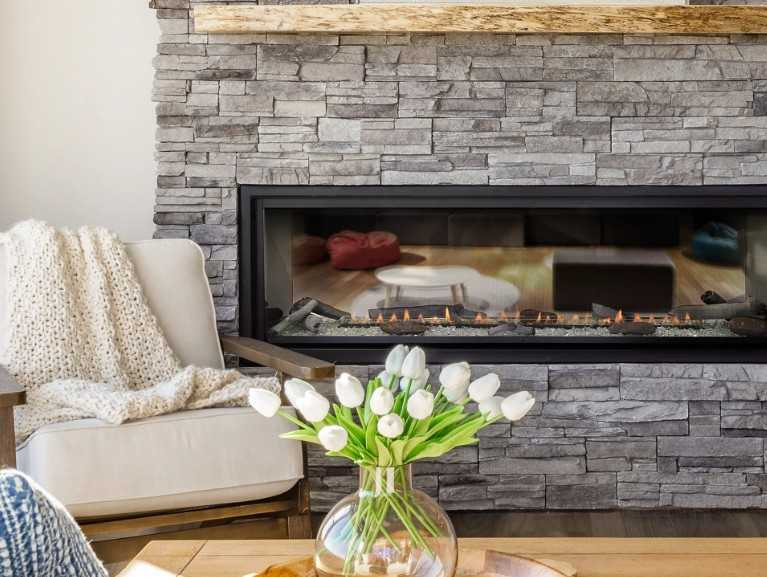 Empire Boulevard 60" Vent Free Linear See-Through Fireplace VFLB60SP90