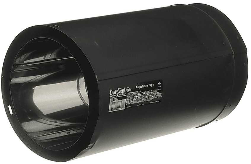 DuraVent 6"/8" Black 12” Adjustable Length (used w/ straight length of pipe) 6DVL-12ADJ