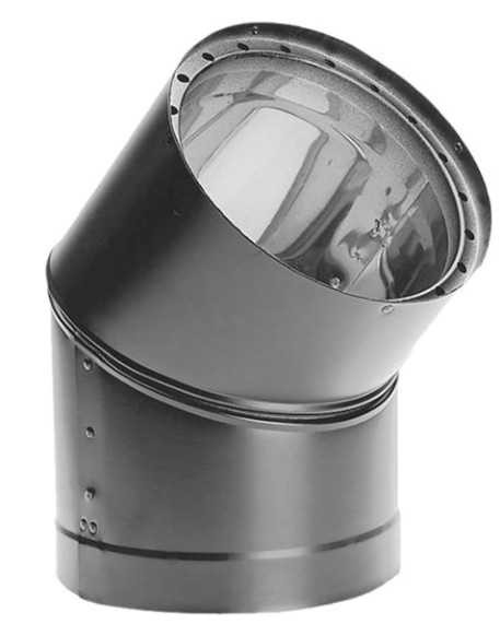 DuraVent 6"/8" Black 45° Elbow 6DVL-E45