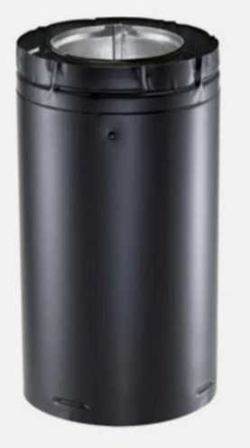 Duravent 4"- 6 5/8" Double Wall 18" Black Galvalume Vent Pipe 46DVA-18B