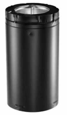 Duravent 4"- 6 5/8" Double Wall 48" Black Galvalume Vent Pipe 46DVA-48B