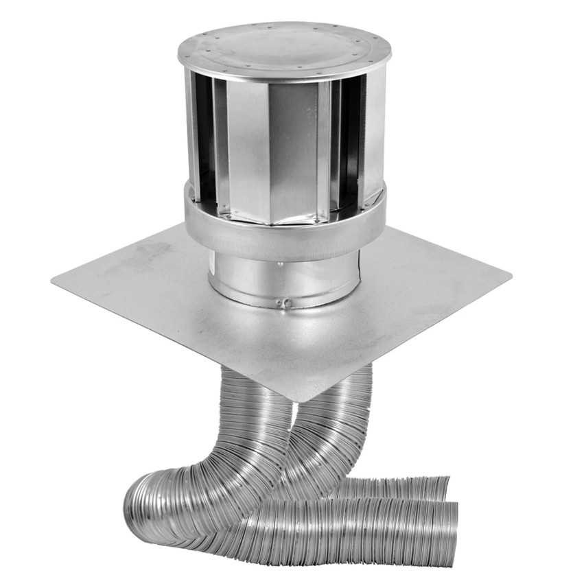 Duravent 25' Co-Linear Kit with High Wind Cap (3"x25' Exhaust - 3"x25' Intake)46DVA-CL33-25