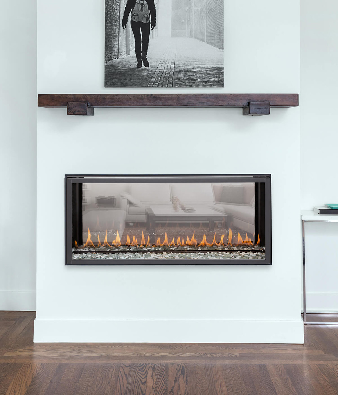 Montigo R320STN gas fireplace — official R320ST installation image