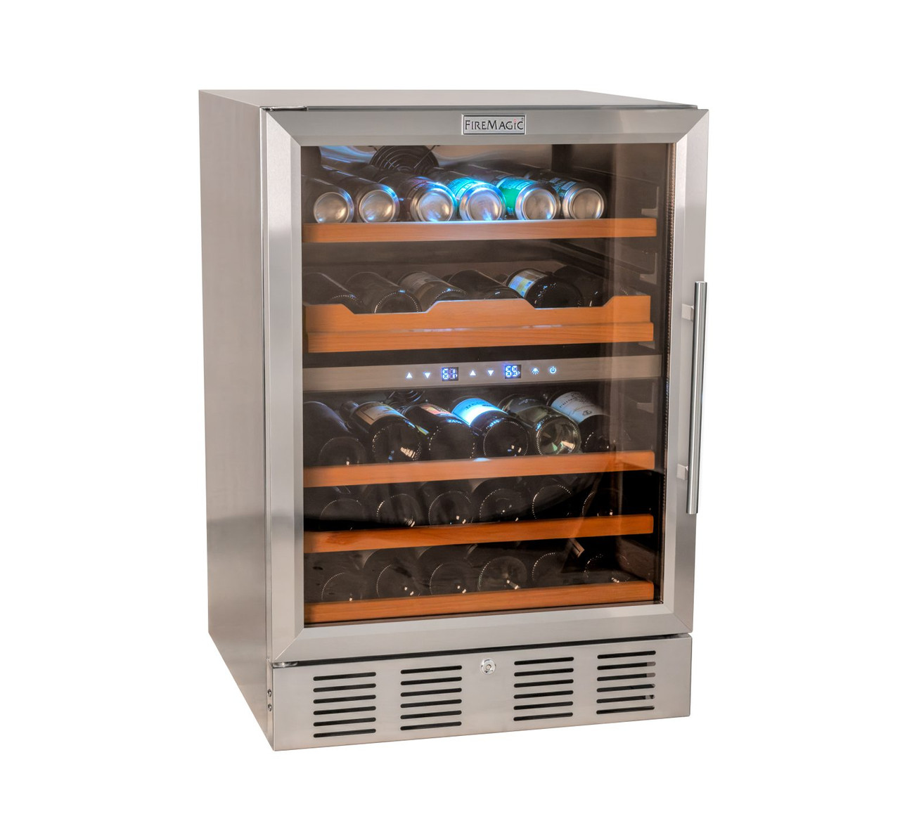 Fire Magic 24-WREF-GDL Dual Zone Wine and Beverage Cooler — Left Hinge