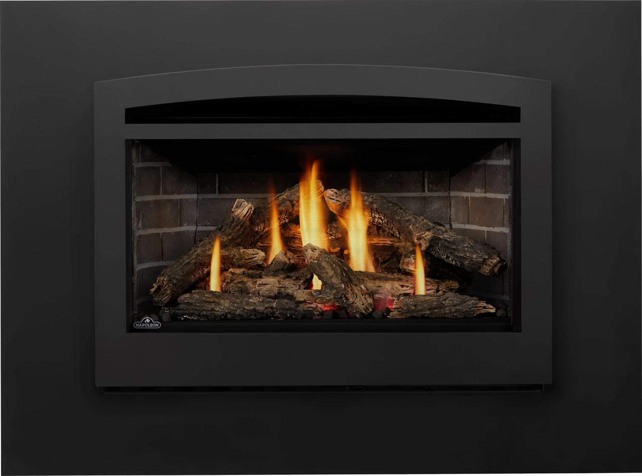 Napoleon Rosedale 3 Natural Gas Direct-Vent Fireplace Insert RD3N with separately selected finishing components
