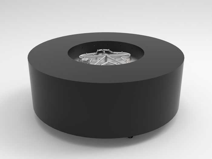 HPC Assembled Metal Fire Pit Enclosures — 48in d. x 18in