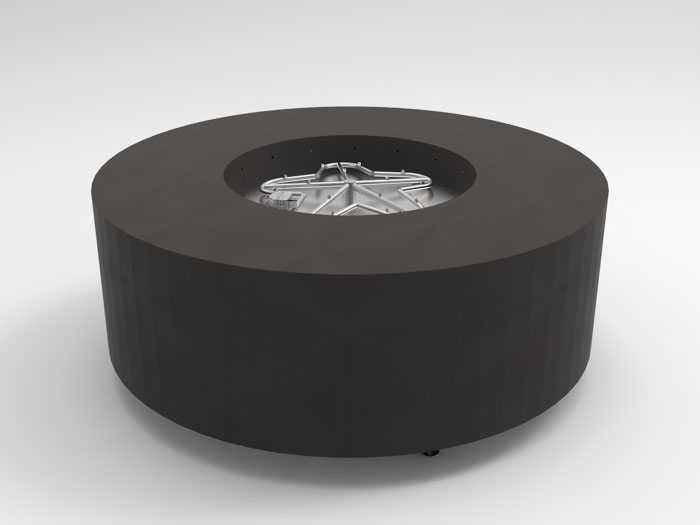 HPC Assembled Metal Fire Pit Enclosures — 60in d. x 18in
