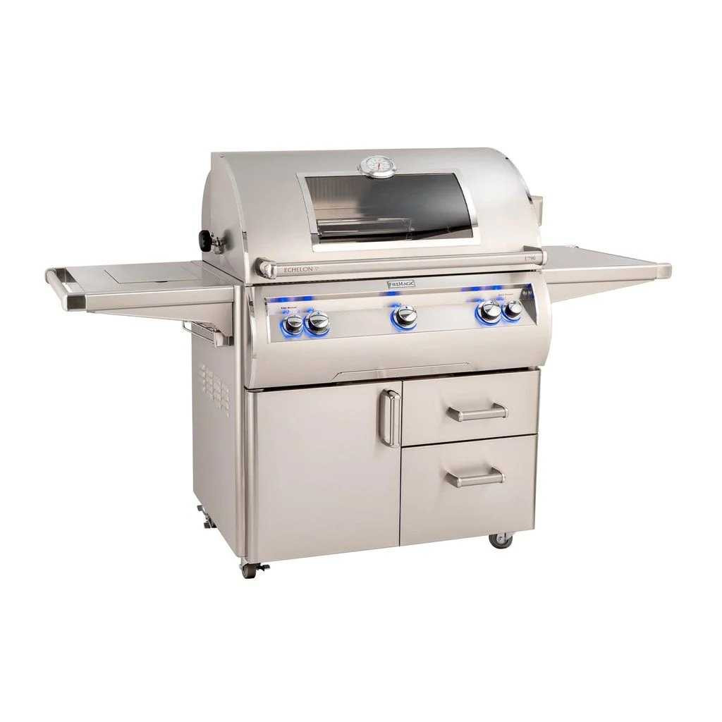 Fire Magic Echelon Diamond 36" Grill with Analog Thermometer & Side Burner E790s-8