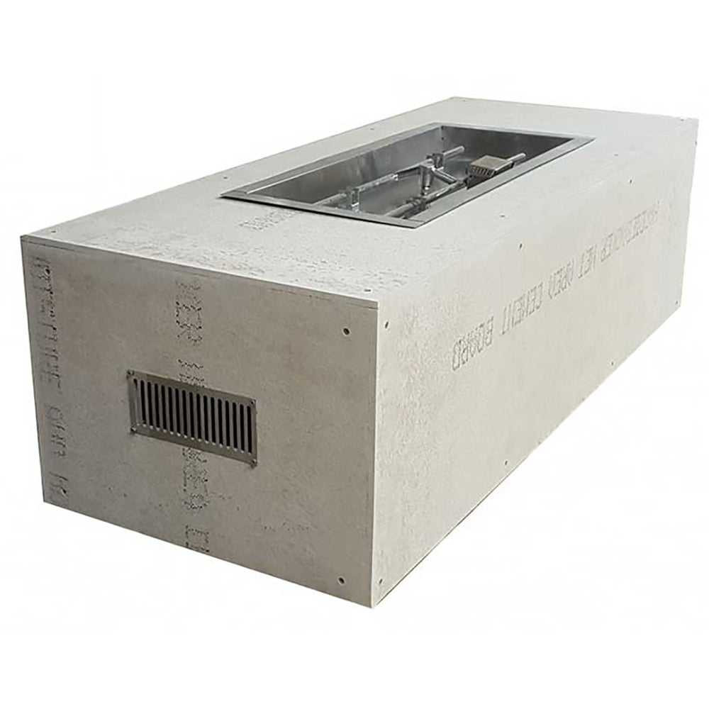 HPC Fire Rectangular 60x24-Inch Unfinished Fire Pit Enclosure for 36x14-Inch Burner Pans