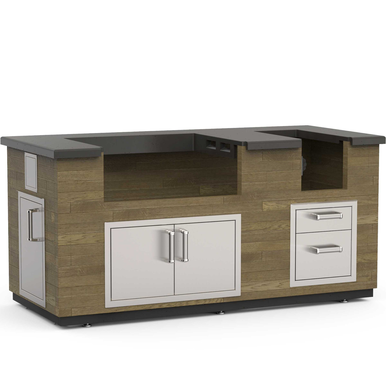 Fire Magic IP66-FOD-77BA Reclaimed Wood 77-Inch Island Bundle