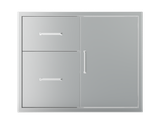 Wildfire Door/Drawer Combo 30" X 24" 304 Stainless Steel - WFDDWCOMBO3024-SS
