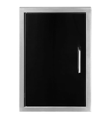 Wildfire Vertical Single Door 20" X 27" 304 Black Stainless Steel - WFVSD2027-BSS