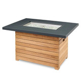 Outdoor Greatroom Darien Rectangular Gas Fire Pit Table with Aluminum Top DAR-1224-K