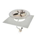 Outdoor Greatroom 42" x 42" Square Do-it-Yourself Crystal Fire Plus Gas Burner Kit DIY-4242S-K