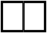 Black Rectangle Door Set DVDB2CBL