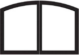 Empire Hearth 36" Vent-Free Black Arch Door Set VBR36TCBL