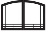 Empire Hearth 36" Vent-Free Black Mission Arch Door Set VBR36GMBL