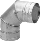 DuraVent 3" Galvalume Pellet Stove 90° Elbow 3PVPE90
