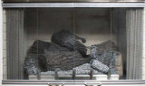Empire Hearth 44" Painted Pewter Standard Bi-Fold Glass Doors with Wood Handles BDW44PE
