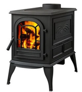 Vermont Castings Aspen C3 Free Standing Wood Stove in Classic Black 0002505