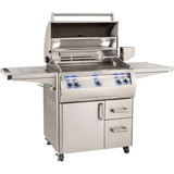 Fire Magic Echelon Diamond 30" Grill with Analog Thermometer & Single Side Burner E660s-8