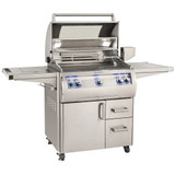 Fire Magic Echelon Diamond 30" Grill with Analog Thermometer & Single Side Burner E660s-8