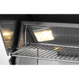 Fire Magic Black Diamond Edition Island (35" x 108") - Smoke Base With Polished Black Lava Counter & Double Drawer Cutout