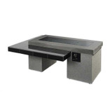 Outdoor Greatroom Black Uptown Linear Gas Fire Pit Table UPT-1242