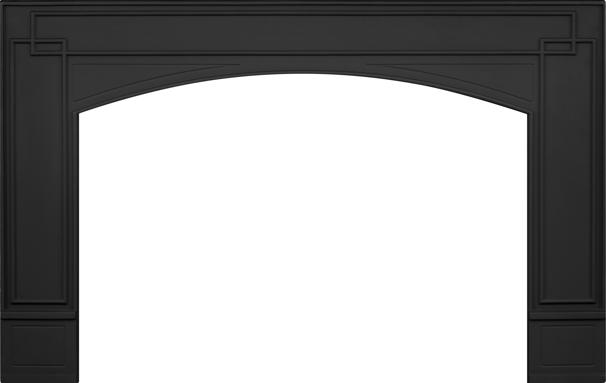 Napoleon Surround - 7 inch Black Decorative Cast Iron for Oakville 3, 3 Glass, X3 CISI3BK