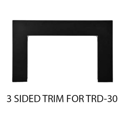 Amantii Traditional - 3 Sided Trim Kit for the TRD-30 | TRD-30-3 — accessory; installation view may include separately sold fireplace