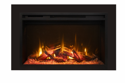 Amantii Fire & Ice RusticStone - 3 Sided Trim Kit for the RS36 | RS36-3 — accessory; installation view may include separately sold fireplace