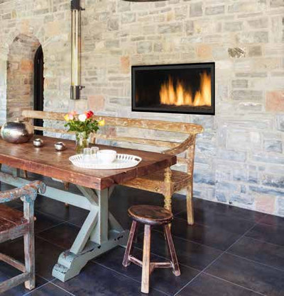 Sierra Flame NEWCOMB-CLEAN-BLK black clean-face surround — installed view; fireplace sold separately