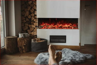 Amantii 75" True View Bespoke Electric Fireplace TRV-75-BESPOKE