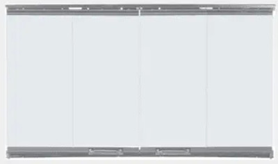 HHT Bi-fold glass doors with stainless steel trim DM1042S