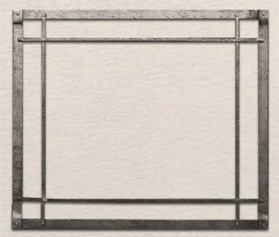 Empire Hearth Black Rectangle Forged Iron Inset DFI34RBL