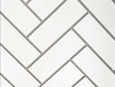 Empire Hearth 54" White Herringbone Brick Set WBL54HWH