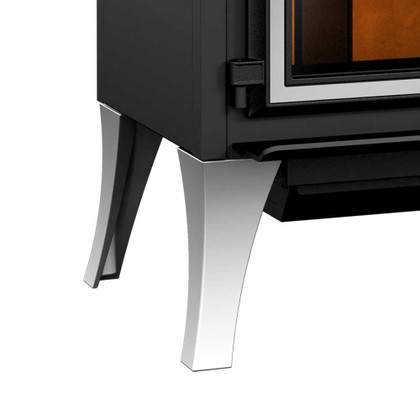 Empire Stove Leg Kit with Ash Pan, Straight, Nickel WLS2NB