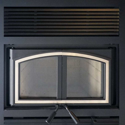 Empire Stove Door Overlay, Nickel WD4NB