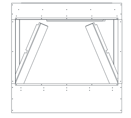 Amantii SIG-38-BGL — two black glass liners; manufacturer installation illustration, fireplace sold separately