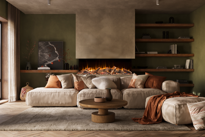 Amantii LF75 - official manufacturer product view; illustrated media and flame settings may vary