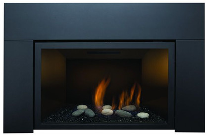 Sierra Flame Standard Black 3 Sided Surround-40" W x 26" H | ABBOT-30-BLK-26
