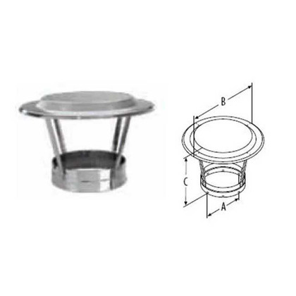 Duravent DuraTech 16" Diameter Economy Chimney Cap 16DT-VCE