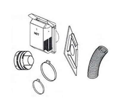 Superior Flex Square Termination with 12" Compressed Flex Vent SFKIT12