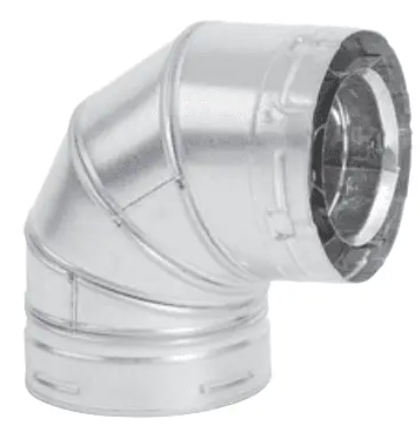 Superior 8/11" Direct Vent 90 Degree Elbow Locking Section 8DVLE90