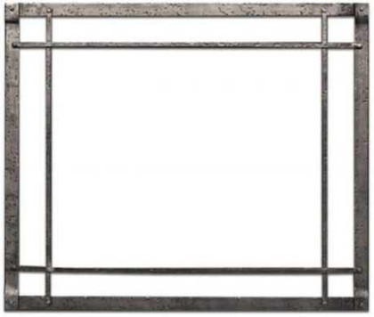 Empire Hearth 40" Distressed Pewter Rectangle Forged Iron Inset DFF40CPD