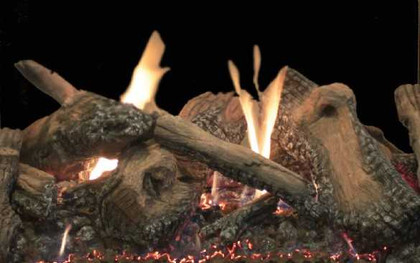Empire Hearth 40" Multi-Sided Ceramic Fiber Traditional Charred Log Set LS40STB