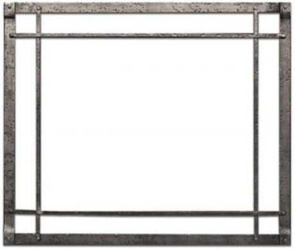 Empire Hearth 50" Distressed Pewter Rectangle Forged Iron Inset DFF50CPD